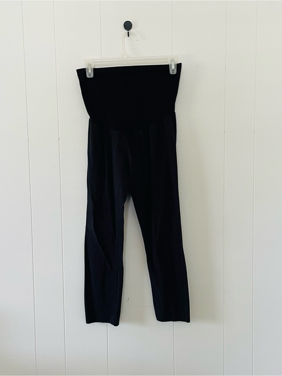 Expressions Black Fold-Over Waist Leggings